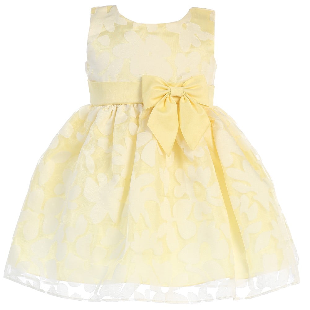 Baby Girls Yellow Burnout Floral ...